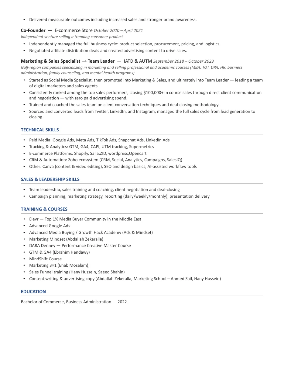 CV page 2